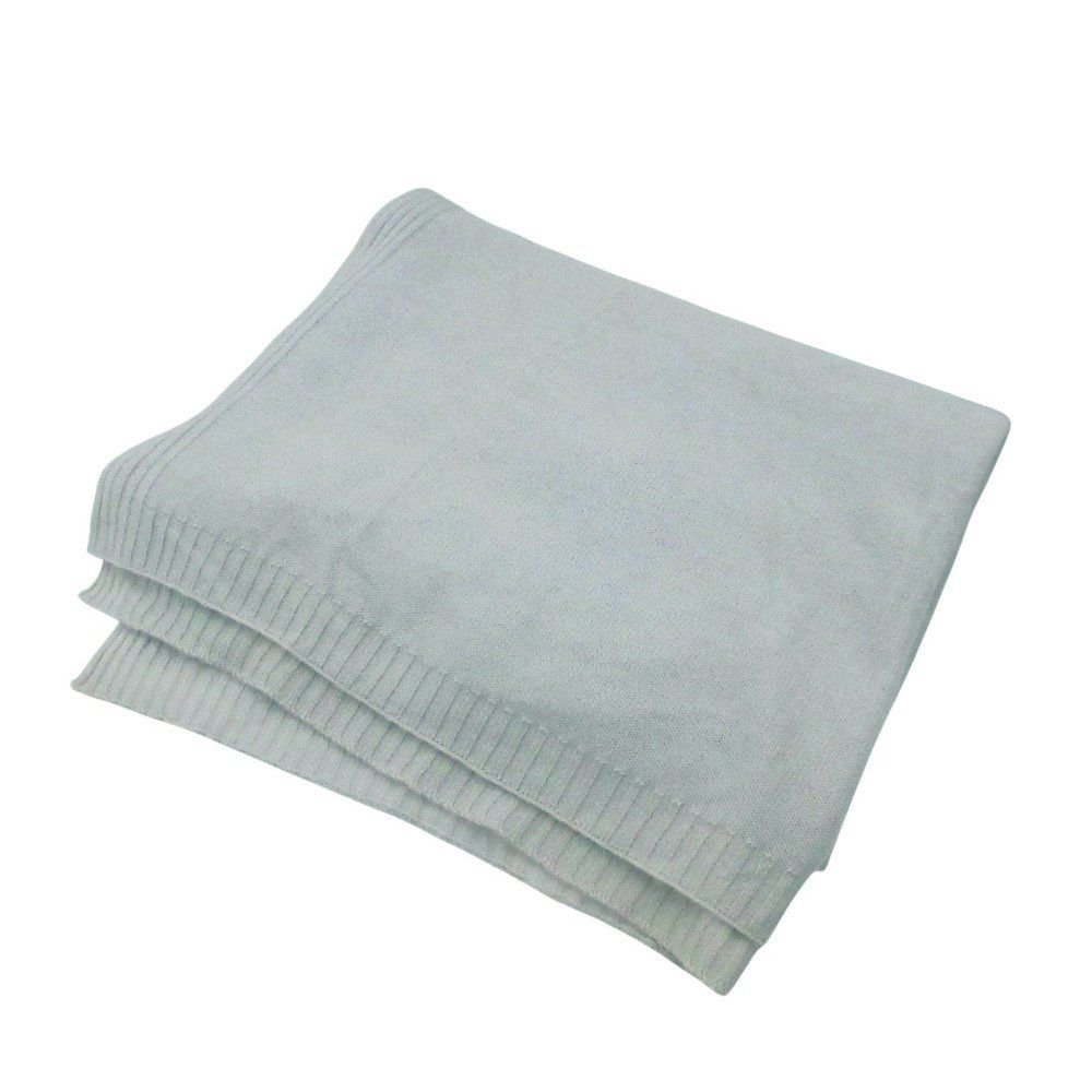 Dior Scarf Cashmere Knit Large Shawl Light Blue — view 2