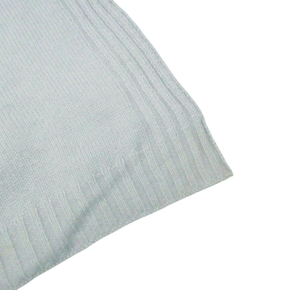 Dior Scarf Cashmere Knit Large Shawl Light Blue — view 5