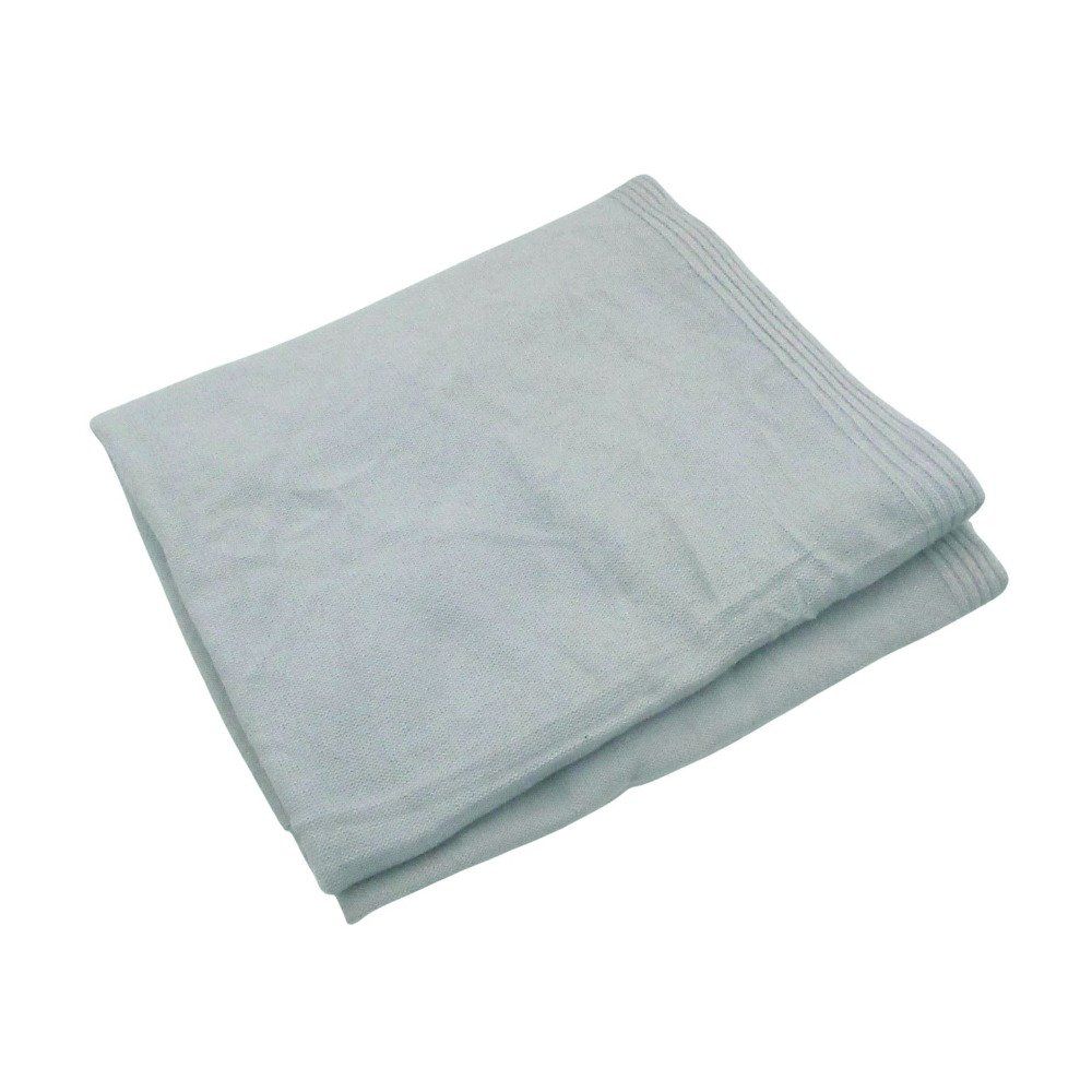 Dior Scarf Cashmere Knit Large Shawl Light Blue — view 3