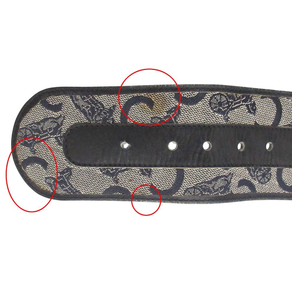 Celine Belt C Macadam Denim Sash Wide Navy — view 7