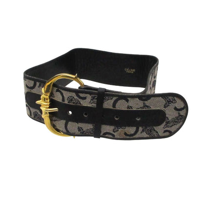 Celine Belt C Macadam Denim Sash Wide Navy