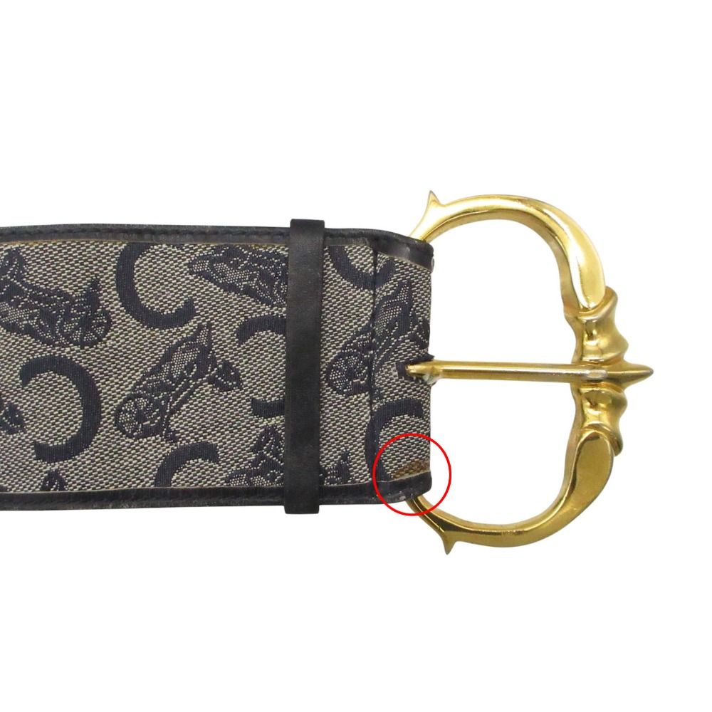 Celine Belt C Macadam Denim Sash Wide Navy — view 6