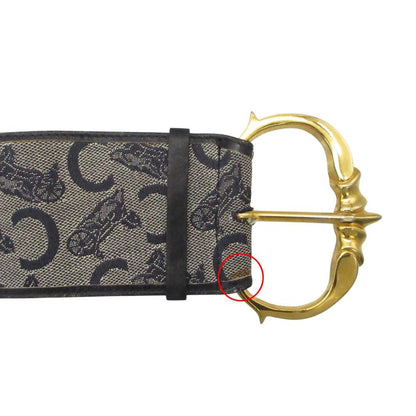 Celine Belt C Macadam Denim Sash Wide Navy — view 6