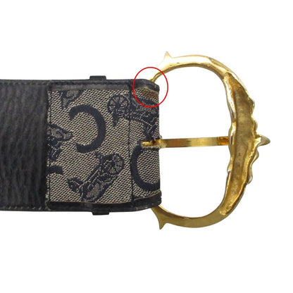 Celine Belt C Macadam Denim Sash Wide Navy — view 5