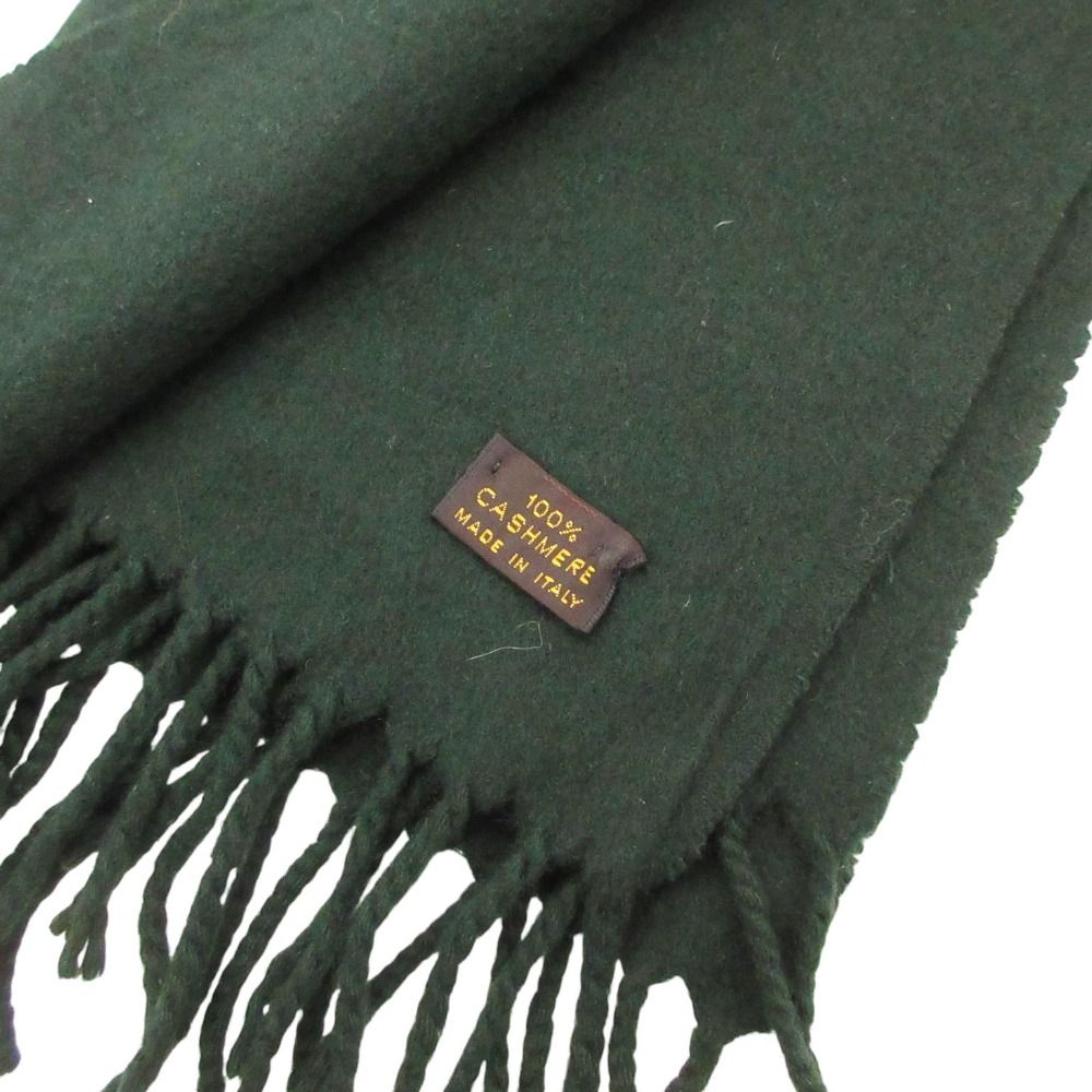 Loro Piana Scarf Cashmere Fringe 35 140 cm Dark Green — view 3