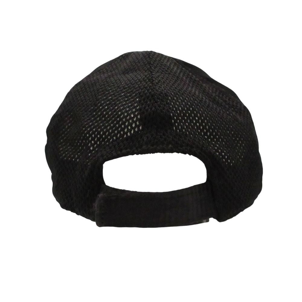 Chanel Sports Cap CC Logo Croco Embossed Leather Mesh Cap Hat Black — view 2