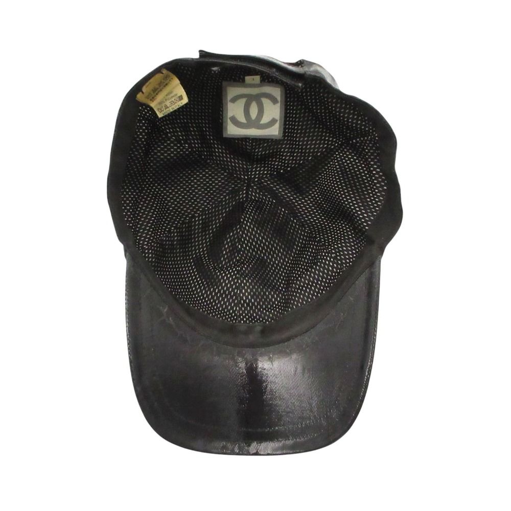 Chanel Sports Cap Enamel Coating CC Logo Hat Black — view 7