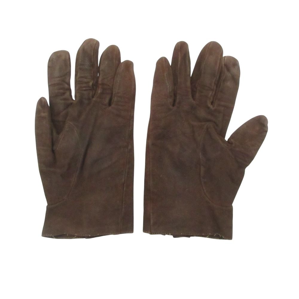 Chanel Gloves Turnlock Suede Leather Brown — view 2