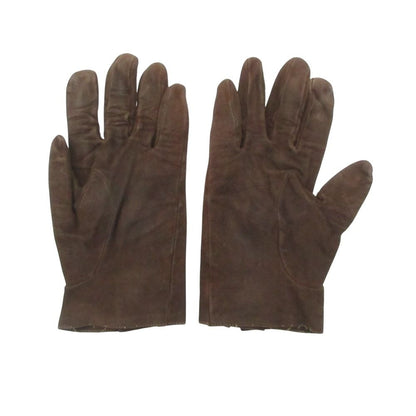 Chanel Gloves Turnlock Suede Leather Brown — view 2