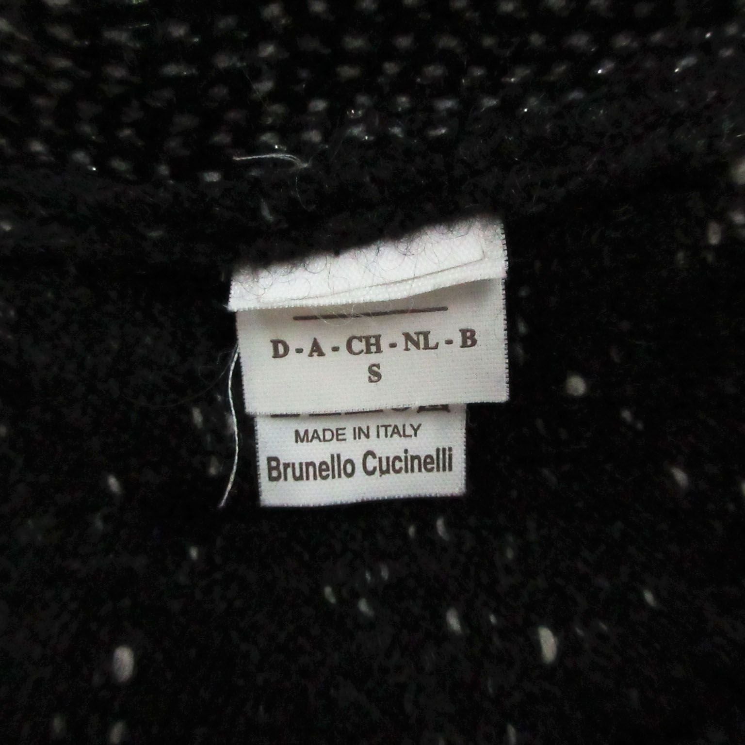 Brunello Cucinelli Knit Cashmere All Over Pattern Sweater Long Sleeve Crew Neck — view 9