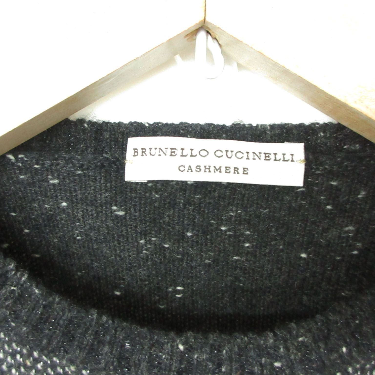 Brunello Cucinelli Knit Cashmere All Over Pattern Sweater Long Sleeve Crew Neck — view 3