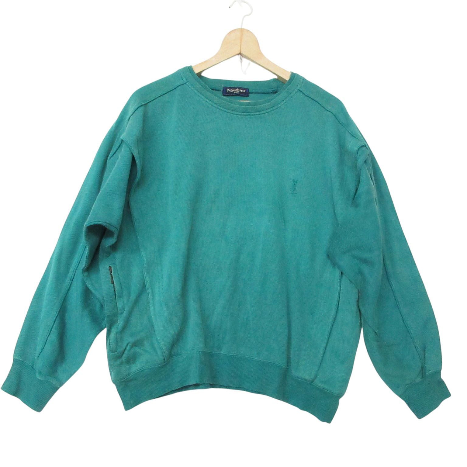 Saint Laurent Vintage Yves Sweatshirt Cassandra Logo Embroidery Long Sleeve — view 3