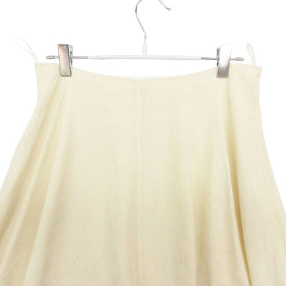 Celine Silk 100% Long Skirt Triomphe Pattern White 36 — view 3