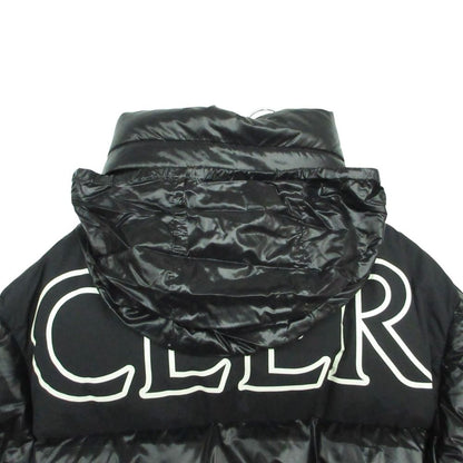 Moncler Gers Down Jacket Short Length Cropped Stand Collar Big Logo Black — view 6