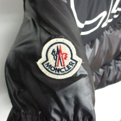 Moncler Gers Down Jacket Short Length Cropped Stand Collar Big Logo Black — view 7