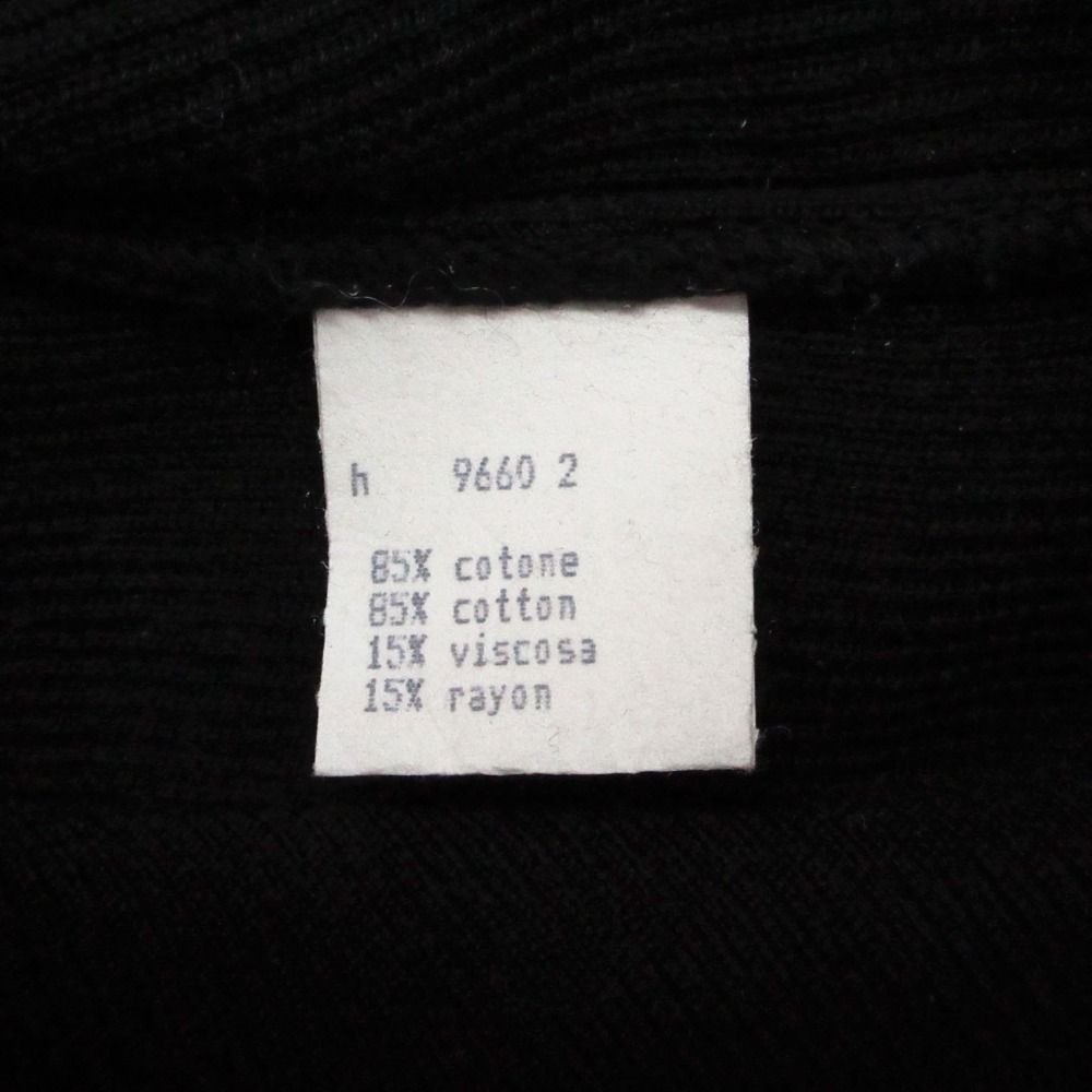 Fendi Vintage Rib Knit Long Sleeve Ruffle Pullover Top Black 44 Sweater — view 7