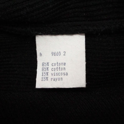 Fendi Vintage Rib Knit Long Sleeve Ruffle Pullover Top Black 44 Sweater — view 7