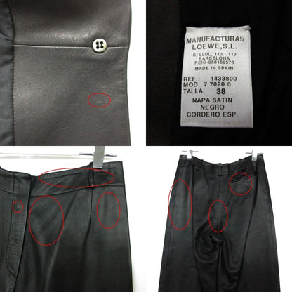Loewe Set Nappa Leather Jacket Pants Peak Lapel Terre Black 38 — view 9