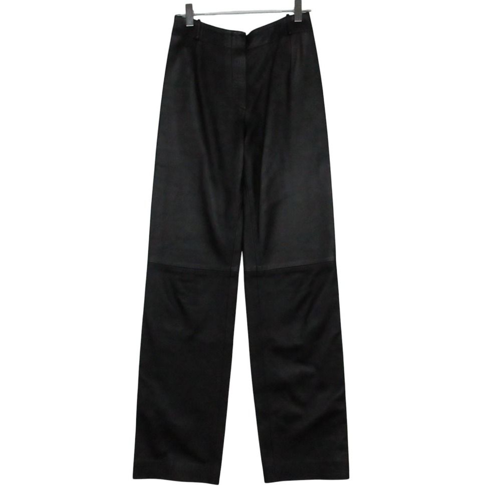Loewe Set Nappa Leather Jacket Pants Peak Lapel Terre Black 38 — view 4