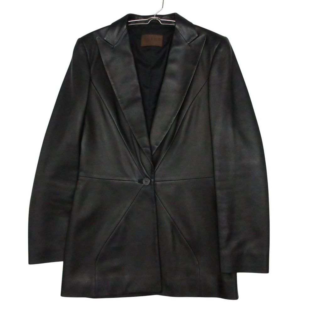 Loewe Set Nappa Leather Jacket Pants Peak Lapel Terre Black 38 — view 2