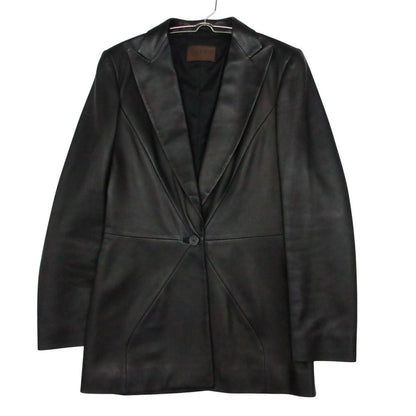 Loewe Set Nappa Leather Jacket Pants Peak Lapel Terre Black 38 — view 2