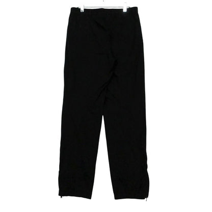 Prada Sports Pants Cotton Nylon Hem Zip Mesh Contrast Black — view 2