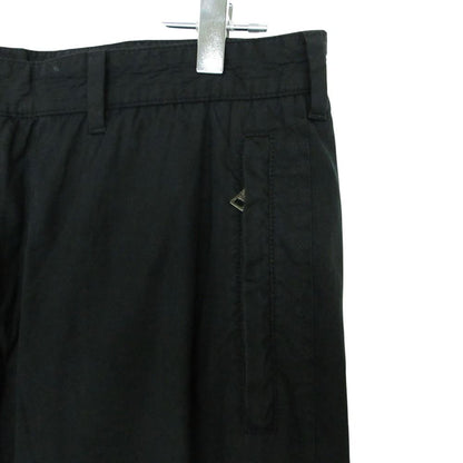 Prada Sports Pants Cotton Nylon Hem Zip Mesh Contrast Black — view 4