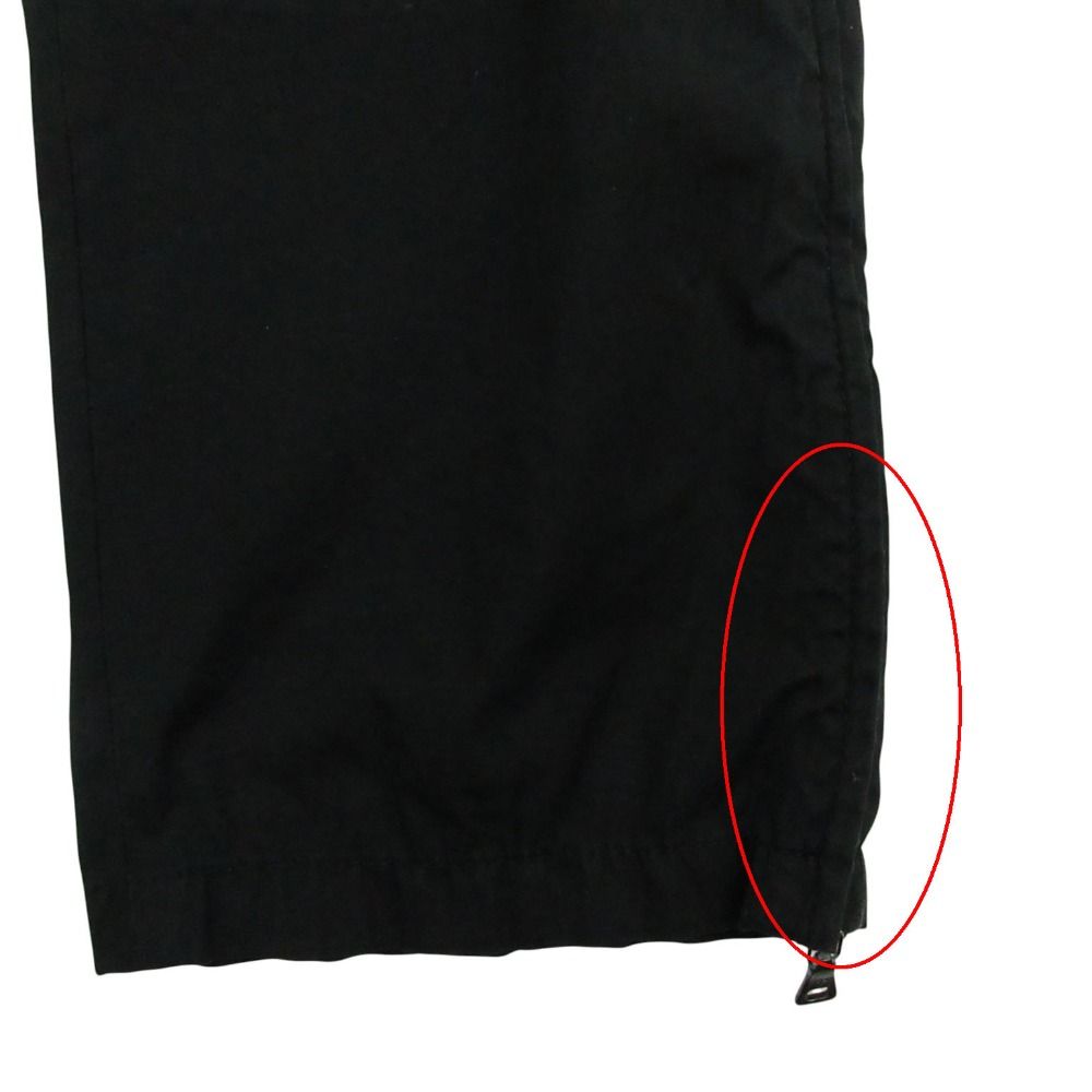 Prada Sports Pants Cotton Nylon Hem Zip Mesh Contrast Black — view 7