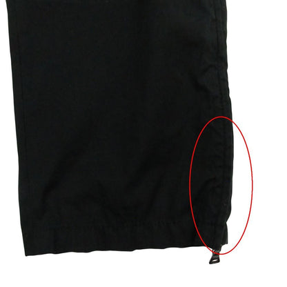 Prada Sports Pants Cotton Nylon Hem Zip Mesh Contrast Black — view 7