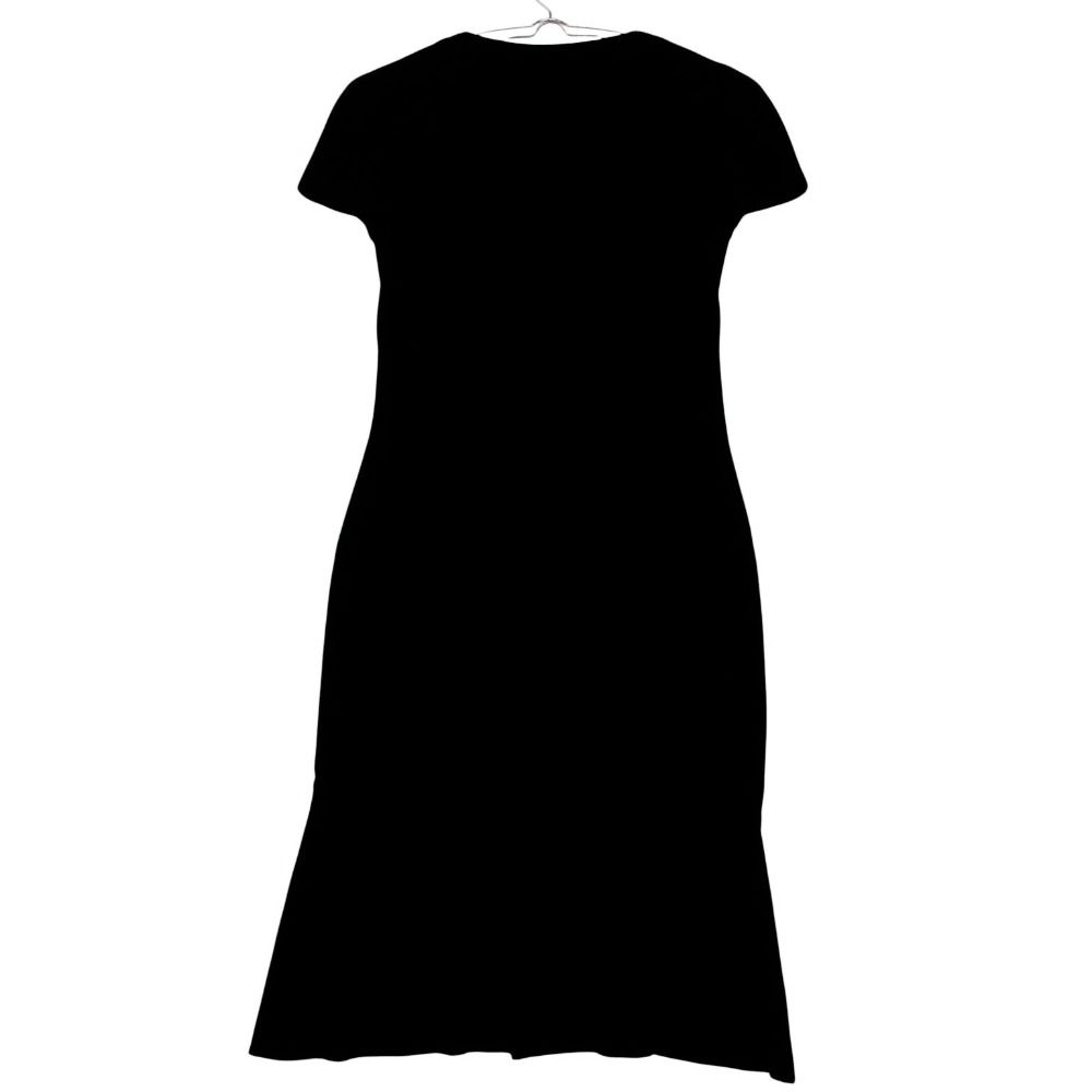 Chanel Vintage Dress Short Sleeve CC Logo Zip Up Black 36 — view 2