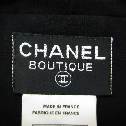 Chanel Vintage Dress Short Sleeve CC Logo Zip Up Black 36 — view 9
