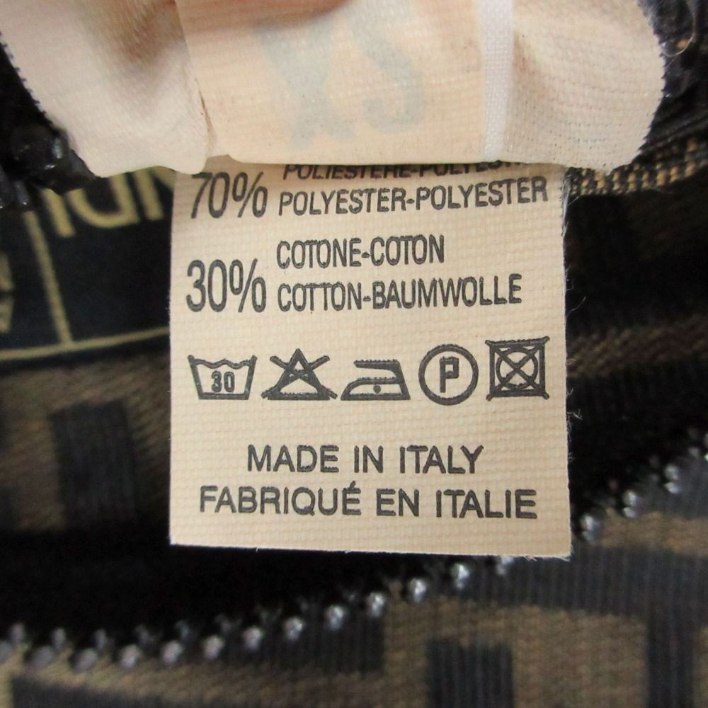 Fendi Vintage Zucca Pattern Reversible Jacket Logo Zip Up Brown 44 — view 7