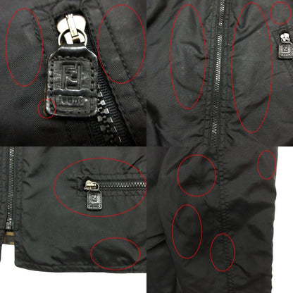 Fendi Vintage Zucca Pattern Reversible Jacket Logo Zip Up Brown 44 — view 9