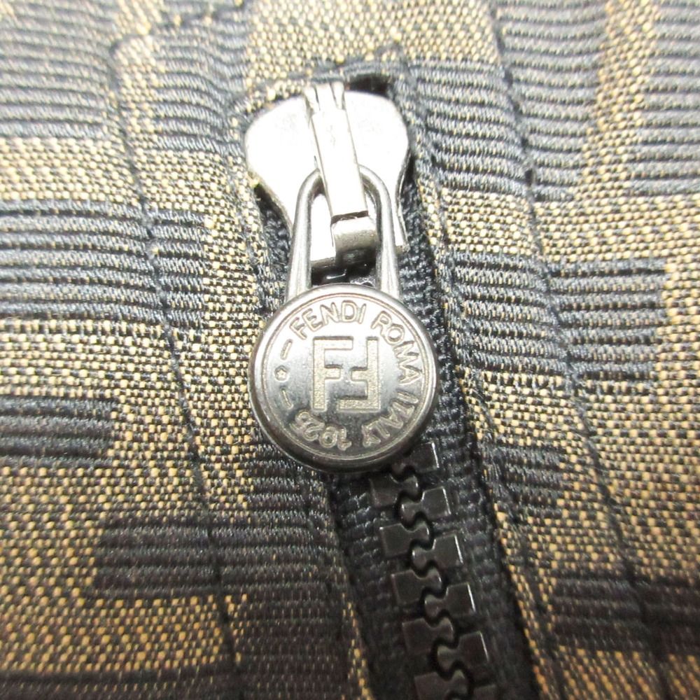 Fendi Vintage Zucca Pattern Reversible Jacket Logo Zip Up Brown 44 — view 5