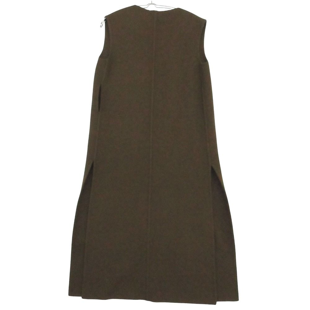 Celine by Phoebe Philo Era Cashmere Long Vest Cardigan Coat Sleeveless Khaki 34 — view 2