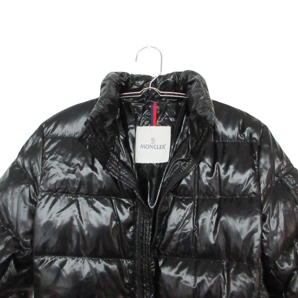 Moncler Moka Down Coat Long Length Nylon Hooded Black 00 — view 4