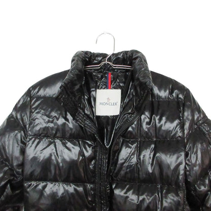 Moncler Moka Down Coat Long Length Nylon Hooded Black 00 — view 4