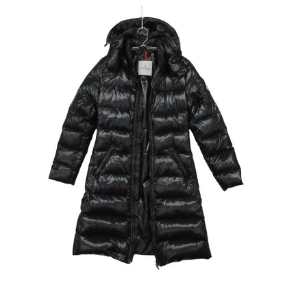 Moncler Moka Down Coat Long Length Nylon Hooded Black 00