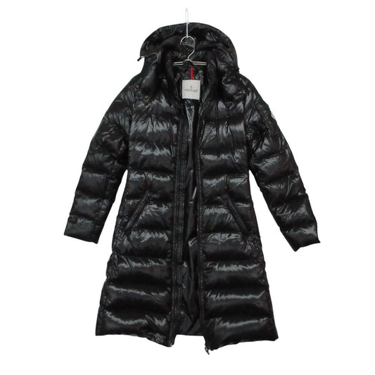 Moncler Moka Down Coat Long Length Nylon Hooded Black 00