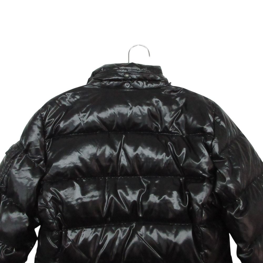 Moncler Moka Down Coat Long Length Nylon Hooded Black 00 — view 3