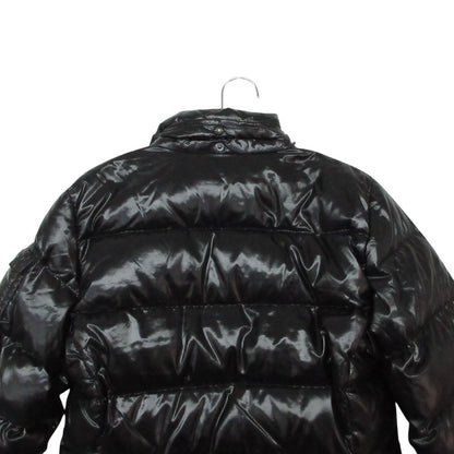Moncler Moka Down Coat Long Length Nylon Hooded Black 00 — view 3