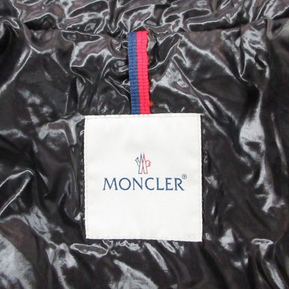 Moncler Moka Down Coat Long Length Nylon Hooded Black 00 — view 8