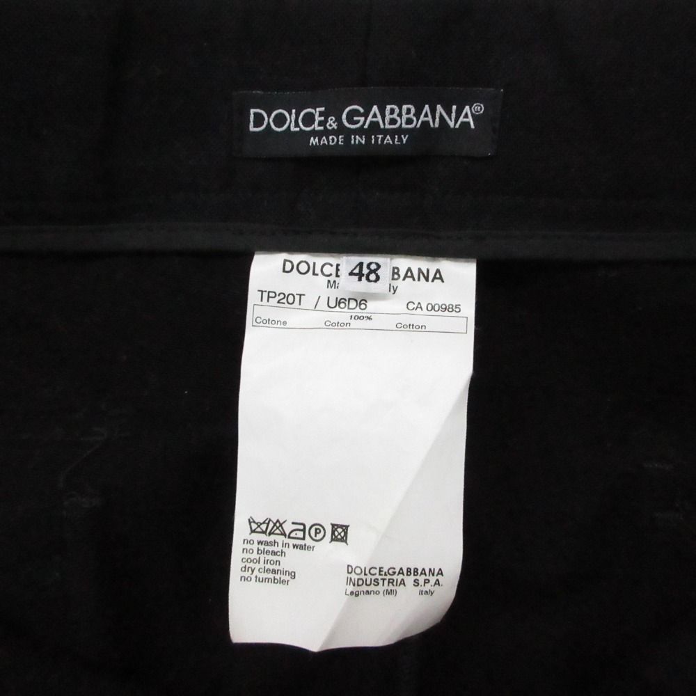 Dolce & Gabbana Side Zip Pants Cotton Black 48 — view 8