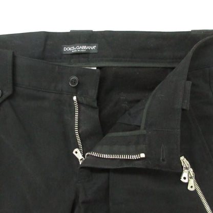 Dolce & Gabbana Side Zip Pants Cotton Black 48 — view 5