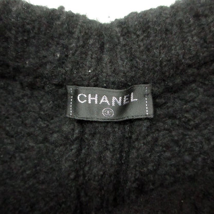 Chanel Knit Shorts CC Logo Gold Button Black — view 7