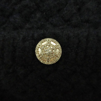 Chanel Knit Shorts CC Logo Gold Button Black — view 5