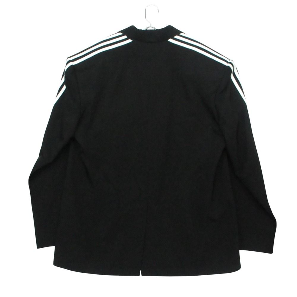 Balenciaga Adidas Side Sleeve Stripe Oversize Tailored Jacket Blue Leather — view 2