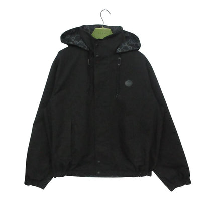 Gucci GG Ripstop Nylon Jacket Reversible Interlocking Leather Patch Black 50 — view 4