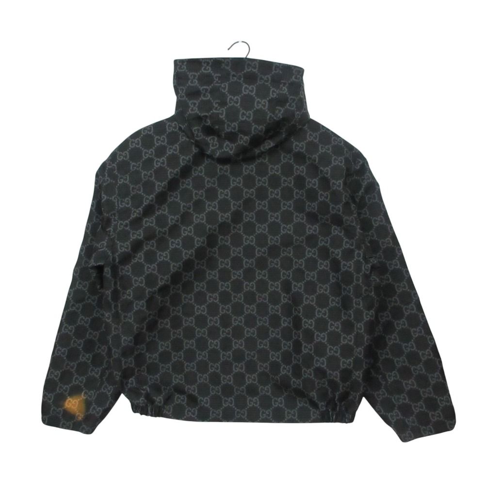 Gucci GG Ripstop Nylon Jacket Reversible Interlocking Leather Patch Black 50 — view 2