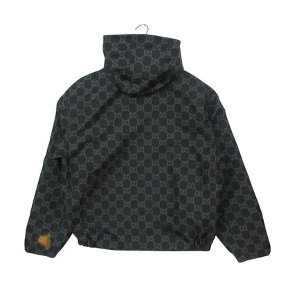 Gucci GG Ripstop Nylon Jacket Reversible Interlocking Leather Patch Black 50 — view 2